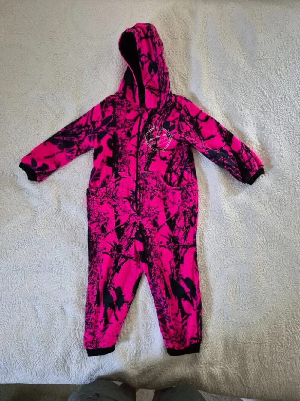 Kid's Pink Ridgeline Camo Onsie